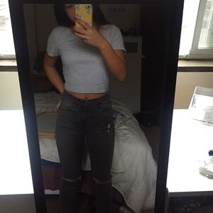 BP crop top striped shirt